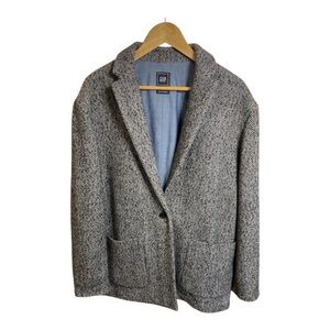 Gap Wool Blend Herringbone Sport Coat Blazer Single Button Men’s Size L Tall